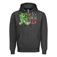 Charcoal Heather Easter Saurus Rex Easter Day Zipper Hoodie - Neo Western
