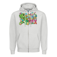 Easter Saurus Rex Easter Day Zipper Hoodie | Teevron