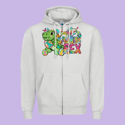 Easter Saurus Rex Easter Day Zipper Hoodie Designed By Neo Western