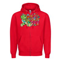 Red Easter Saurus Rex Easter Day Zipper Hoodie - Neo Western