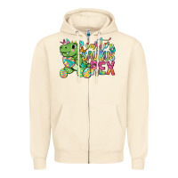 Sandshell Easter Saurus Rex Easter Day Zipper Hoodie - Neo Western