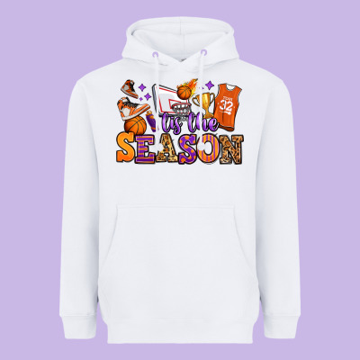 Tis The Season Basketball Heavyweight Hoodie Designed By Jasminsmagicworld