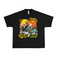 Black farm truck with farm animals Urban Heavy Tee - texasbilliewilder