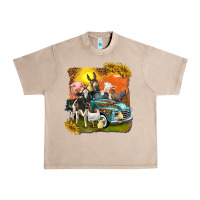 French Oak farm truck with farm animals Urban Heavy Tee - texasbilliewilder