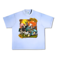 Grape Ice farm truck with farm animals Urban Heavy Tee - texasbilliewilder