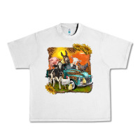 Lunar Rock farm truck with farm animals Urban Heavy Tee - texasbilliewilder