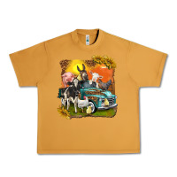 Peanut Butter farm truck with farm animals Urban Heavy Tee - texasbilliewilder