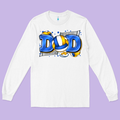 Dad Volleyball Long Sleeve Tee Designed By Zillion Design Studio