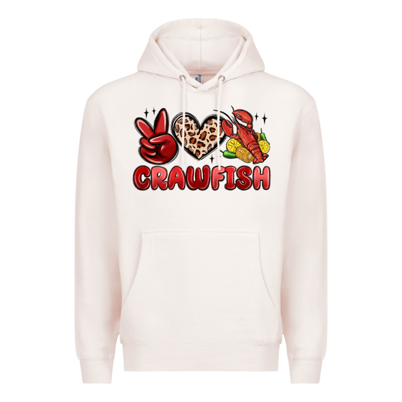 Peace Love Crawfish Premium Hoodie by MaliasSmallBusiness | Teevron