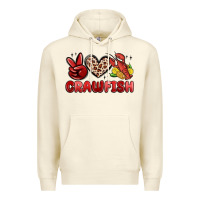 Sandshell peace love crawfish Premium Hoodie - MaliasSmallBusiness