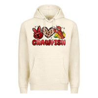 Tofu peace love crawfish Premium Hoodie - MaliasSmallBusiness