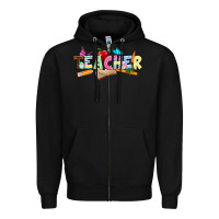 Black Easter Teacher Easter Day Zipper Hoodie - Neo Western