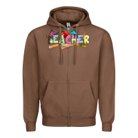 Chestnut Easter Teacher Easter Day Zipper Hoodie - Neo Western