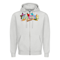 Dove Grey Easter Teacher Easter Day Zipper Hoodie - Neo Western