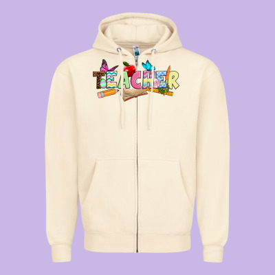 Easter Teacher Easter Day Zipper Hoodie Designed By Neo Western