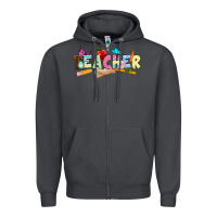 Smoke Easter Teacher Easter Day Zipper Hoodie - Neo Western