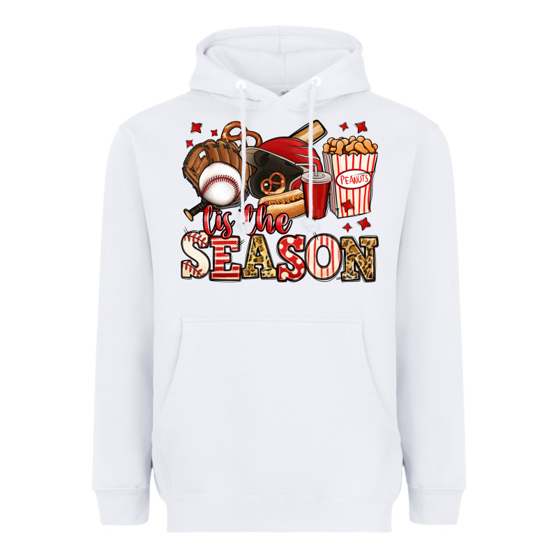 Tis The Season Baseball Heavyweight Hoodie by Jasminsmagicworld | Teevron