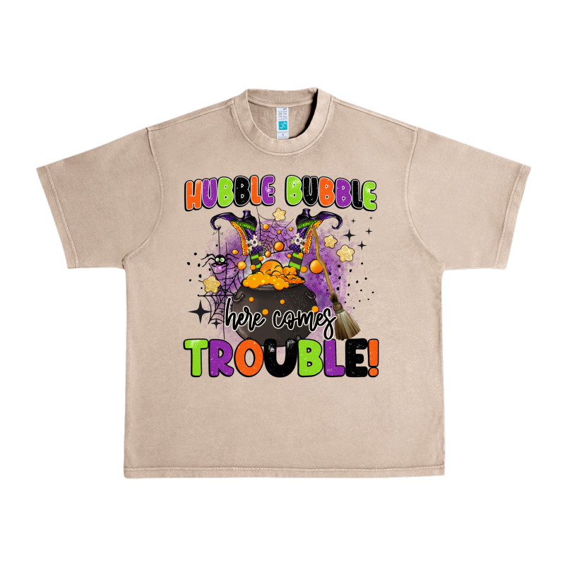 Kids Halloween Hubble Bubble Here Comes Trouble Urban Heavy Tee by BarkalooDesign | Teevron