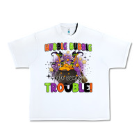 White kids halloween hubble bubble here comes trouble Urban Heavy Tee - BarkalooDesign