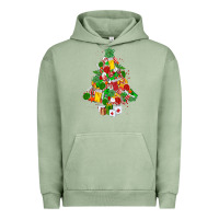 Pigment Oil Green nurse christmas tree Urban Hoodie - MaliasSmallBusiness