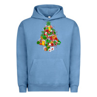 Pigment Pebble Blue nurse christmas tree Urban Hoodie - MaliasSmallBusiness