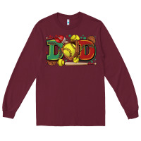 Burgundy dad softball Long Sleeve Tee - Zillion Design Studio