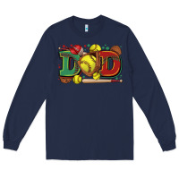 Navy dad softball Long Sleeve Tee - Zillion Design Studio