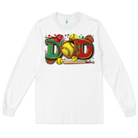 White dad softball Long Sleeve Tee - Zillion Design Studio
