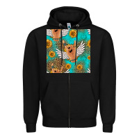 Black rock n roll hands seamless pattern Zipper Hoodie - HRA Design Shop
