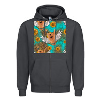 Smoke rock n roll hands seamless pattern Zipper Hoodie - HRA Design Shop
