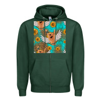 Sports Green rock n roll hands seamless pattern Zipper Hoodie - HRA Design Shop