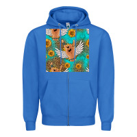 True Royal rock n roll hands seamless pattern Zipper Hoodie - HRA Design Shop