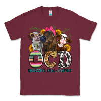 Burgundy ocd obsessive cow disorder Classic Tee - Zillion Design Studio