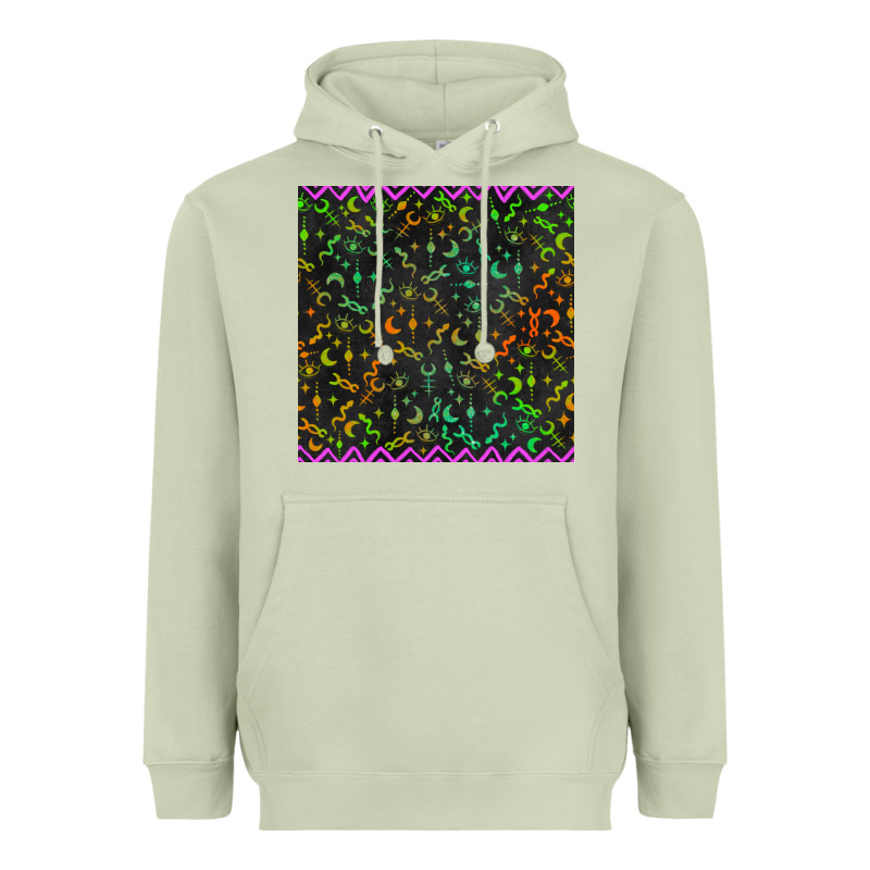 Halloween Witch Symbols Seamless Pattern Heavyweight Hoodie by BundleAndBundleShop | Teevron