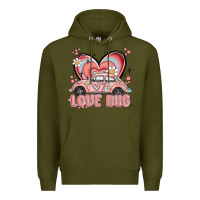 Army Green love bug Premium Hoodie - MaliasSmallBusiness
