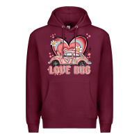 Burgundy love bug Premium Hoodie - MaliasSmallBusiness