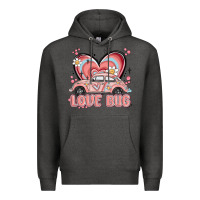Charcoal Heather love bug Premium Hoodie - MaliasSmallBusiness