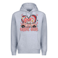 Heather Grey love bug Premium Hoodie - MaliasSmallBusiness