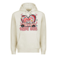 Oatmeal Heather love bug Premium Hoodie - MaliasSmallBusiness