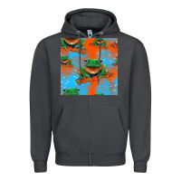 Smoke funny frogs seamless pattern Zipper Hoodie - HRA Design Shop