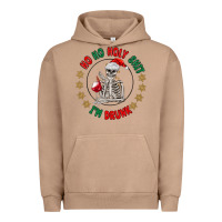 Pigment Burro ho ho holly shit skeleton santa Urban Hoodie - MaliasSmallBusiness
