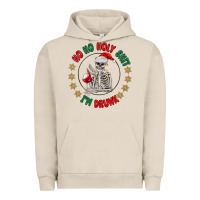 Pigment French Oak ho ho holly shit skeleton santa Urban Hoodie - MaliasSmallBusiness