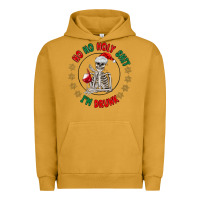 Pigment Peanut Butter ho ho holly shit skeleton santa Urban Hoodie - MaliasSmallBusiness