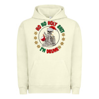 Pigment Pistachio ho ho holly shit skeleton santa Urban Hoodie - MaliasSmallBusiness
