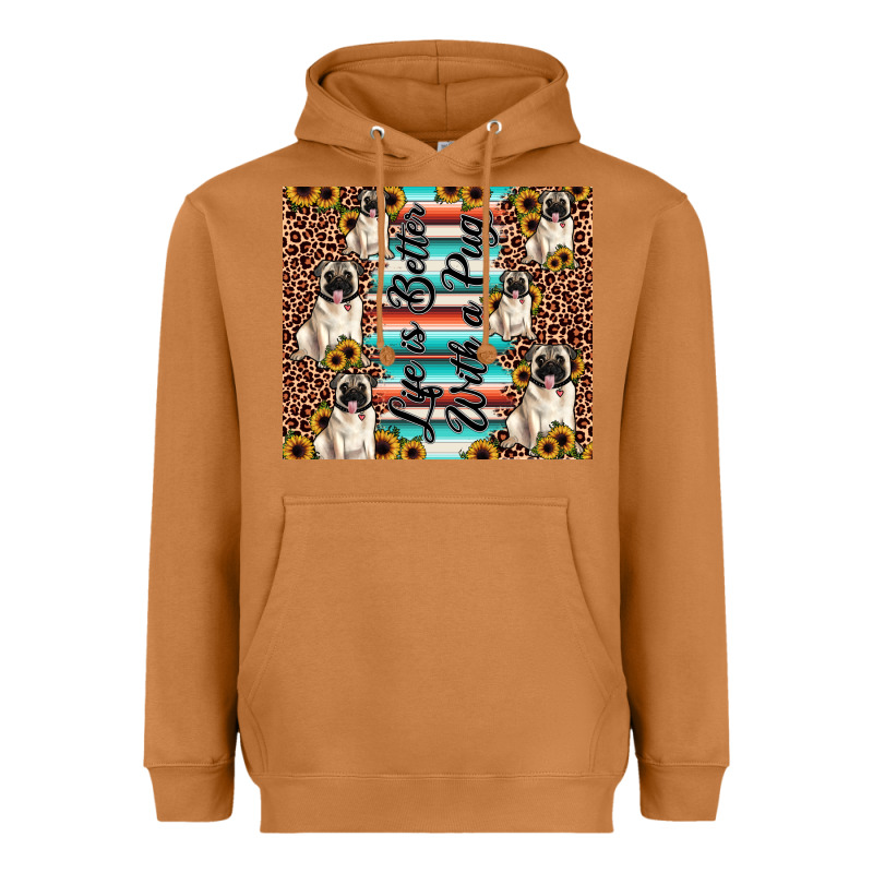Life Is Better With A Pug Heavyweight Hoodie by JahusDesignShop | Teevron