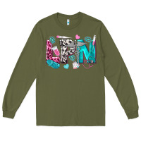 Army Green lpn Long Sleeve Tee - texasbilliewilder