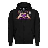 Black this girl loves halloween Zipper Hoodie - CowhideDigitalArt
