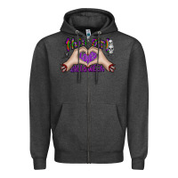 Charcoal Heather this girl loves halloween Zipper Hoodie - CowhideDigitalArt