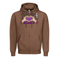 Chestnut this girl loves halloween Zipper Hoodie - CowhideDigitalArt