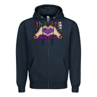 Navy this girl loves halloween Zipper Hoodie - CowhideDigitalArt
